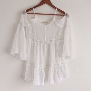 Urban Outfitters Boho Cold-Shoulder Tunic